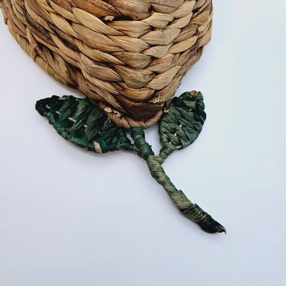 Natural Woven Basket with Leaf Accent - Picture 9 of 12